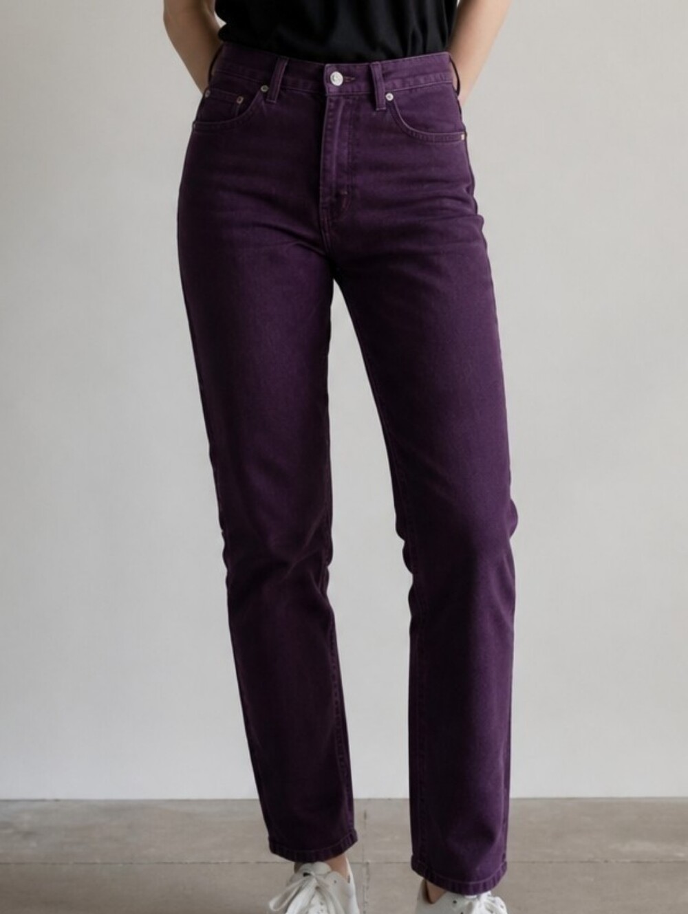 Deep Plum Style & Co. Straight-Leg Jeans